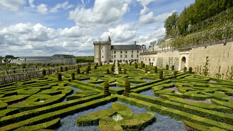 维朗德里城堡及花园，卢瓦尔河谷，法国 